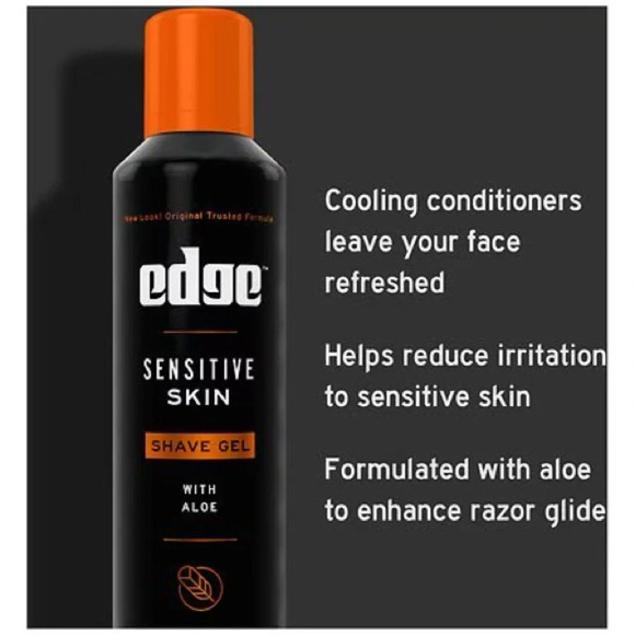 3 Pack - Edge Sensitive Skin Shave Gel with Aloe, 2.75 oz - Picture 6 of 6